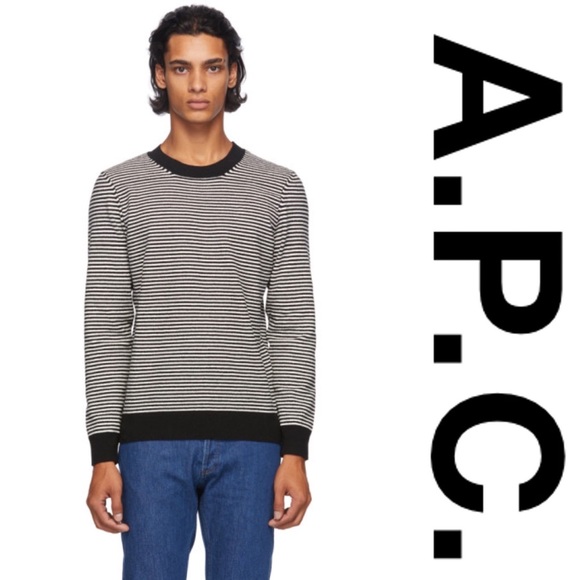 Nwt Apc Patrick Striped Sweater Mens 